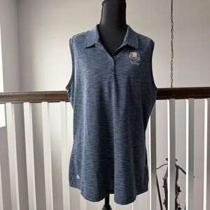 Ryder Cup 2020 Whistling Straits NWT Blue Sleeveless Golf Polo Sz‎ XL PGA Adidas